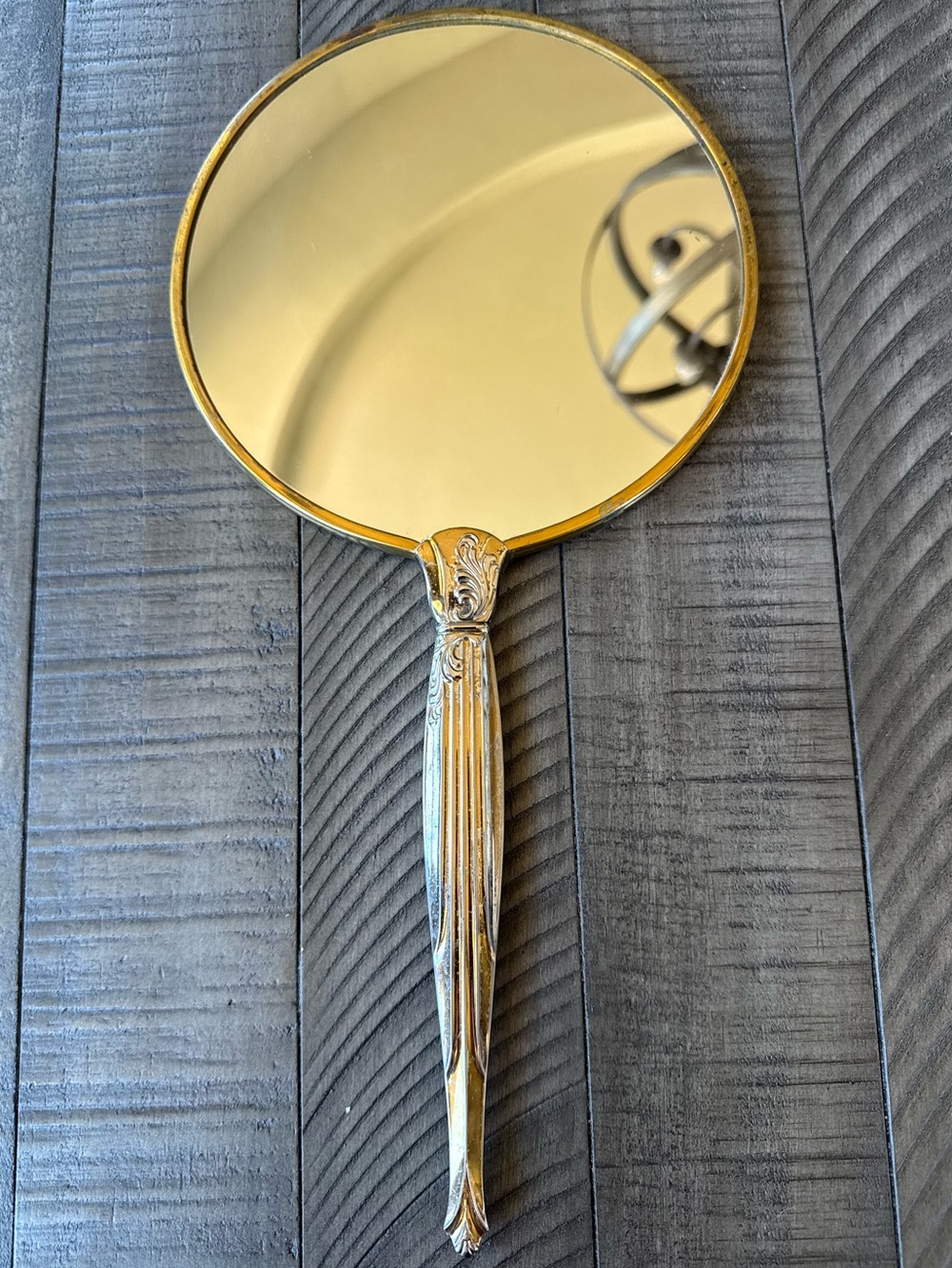 Vintage Handheld Art Deco - Decorative Vanity Dresser Mirror